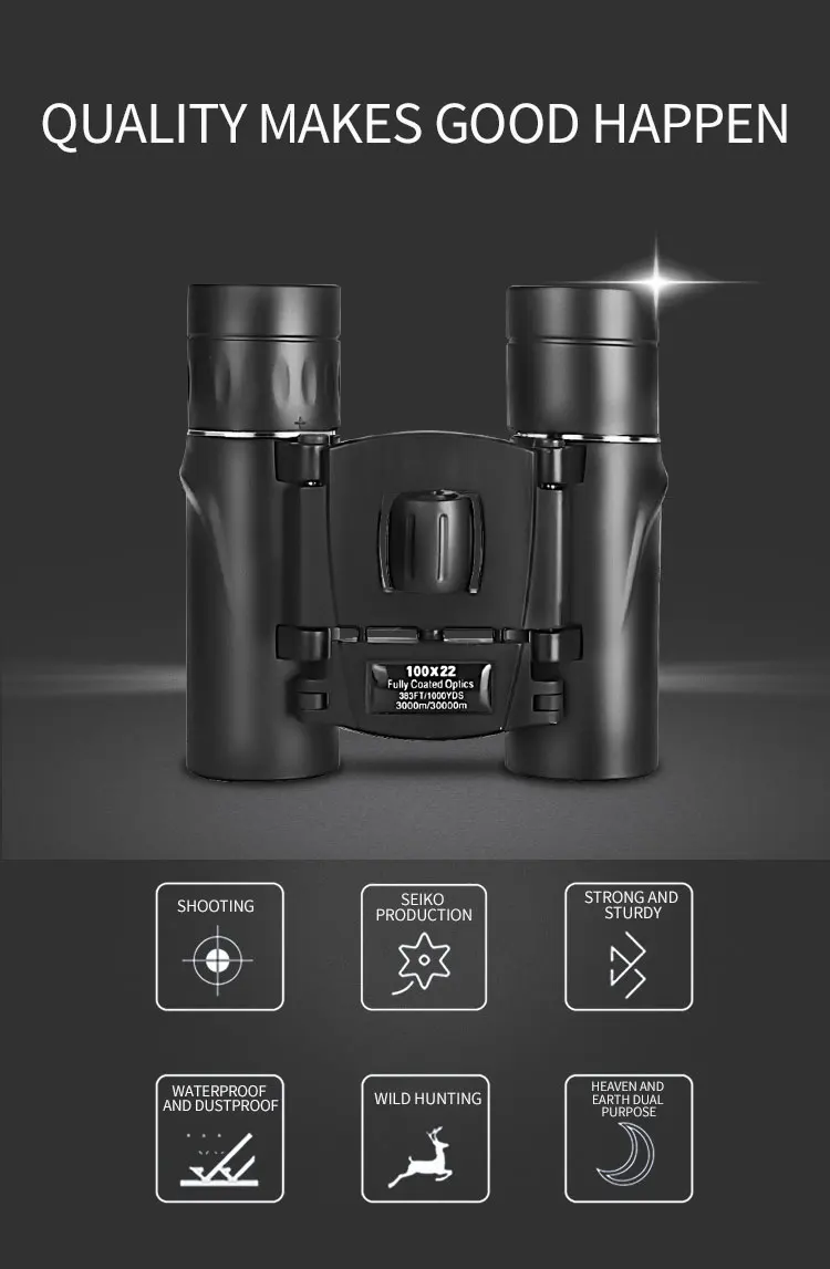 100x22 HD Powerful Binoculars 10X Magnification 7 100x22 HD Powerful Binoculars 10X Magnification - Image 7