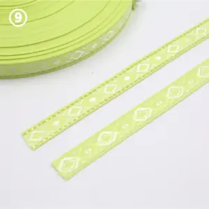 12MM Rhombus Jacquard Ribbon Lace Trim 5 Yards 30 Ha2ca6c453c4c4900bdf98c9d080d6f93T