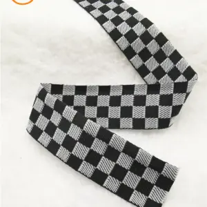 1 Inch Geometric Jacquard Ribbon 5 Yards Roll 47 Ha4896a30229f42f2852d304a6c107e08R