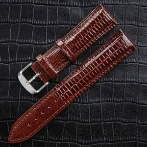 Lizard Texture Leather Watchband with Pin Buckle 10 Ha72ab4aa3b924802a53573d4ea588bd1Q