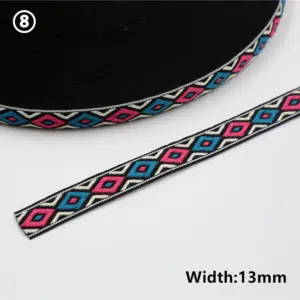Vibrant Geometric Rhombus Jacquard Ribbon 5 Yards 58 Haddbabfa7e724a2190d877e72a9c43e8m