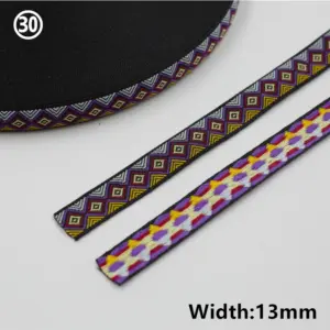 Vibrant Geometric Rhombus Jacquard Ribbon 5 Yards 68 Hafe197c96cbc41a19b59a16082f2d977l