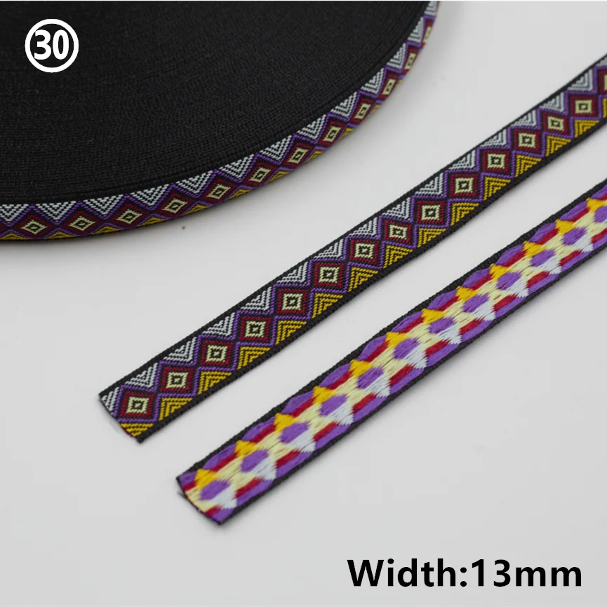 Vibrant Geometric Rhombus Jacquard Ribbon 5 Yards 31 Vibrant Geometric Rhombus Jacquard Ribbon 5 Yards - Image 31