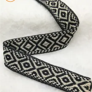 1 Inch Geometric Jacquard Ribbon 5 Yards Roll 36 Hb01646af73234c4190949c06167e4233w