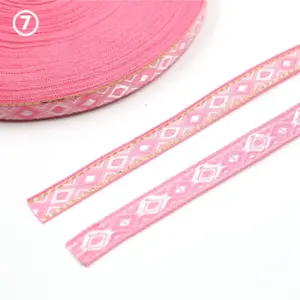 12MM Rhombus Jacquard Ribbon Lace Trim 5 Yards 32 Hb75f8fc1dc42474db08794f51ba292e1H