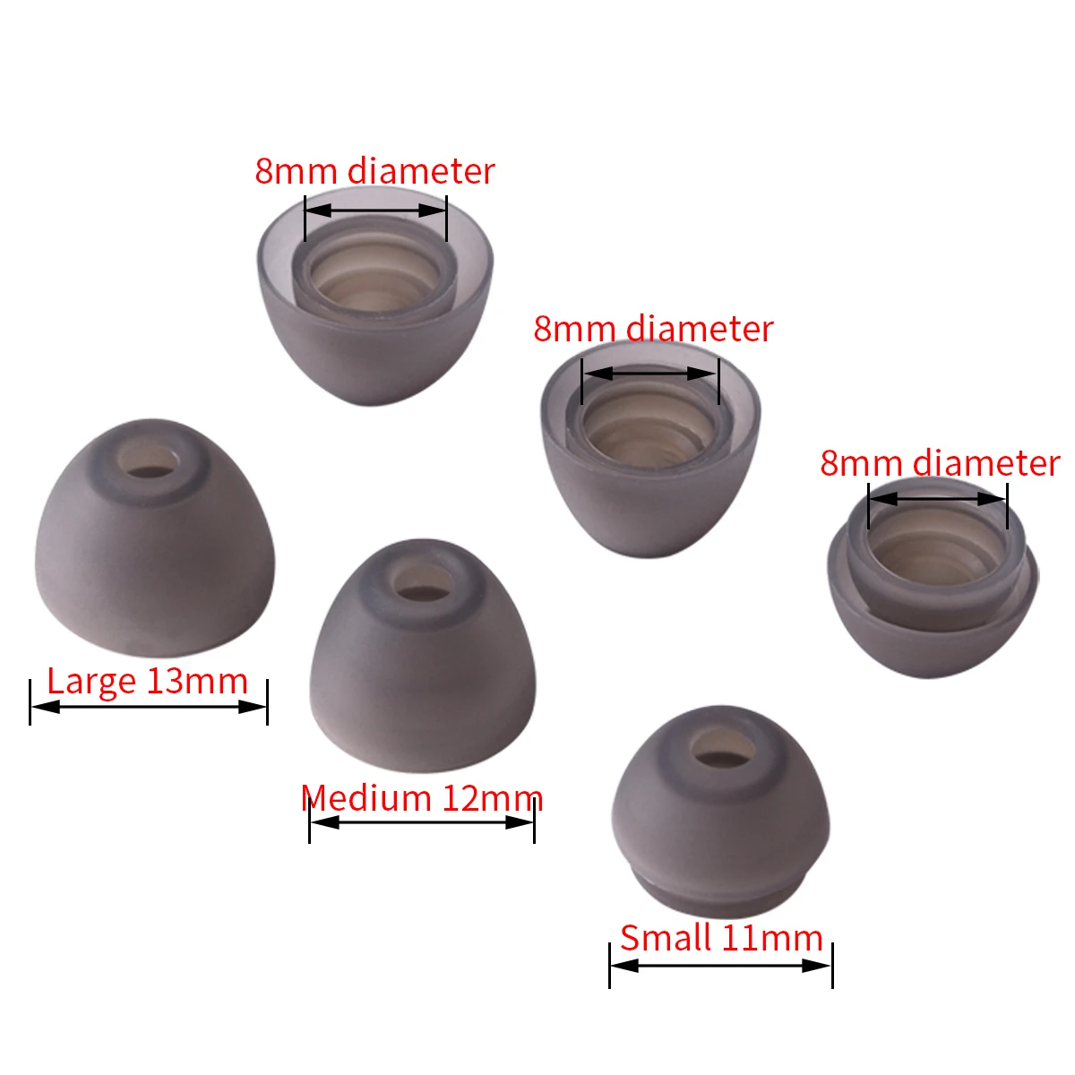 Premium Silicone Ear Tips for SOAIY Earbuds 4 Premium Silicone Ear Tips for SOAIY Earbuds - Image 4