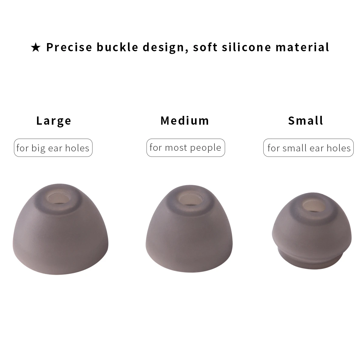 Premium Silicone Ear Tips for SOAIY Earbuds 3 Premium Silicone Ear Tips for SOAIY Earbuds - Image 3