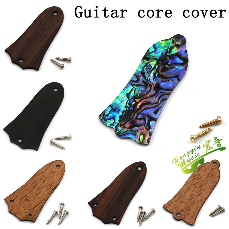 Ebony Acoustic Guitar Truss Rod Cover with Screws 2 Ebony Acoustic Guitar Truss Rod Cover with Screws - Image 2