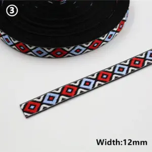 Vibrant Geometric Rhombus Jacquard Ribbon 5 Yards 63 Hce01f0fad3df4361a5e02da0f4c833548