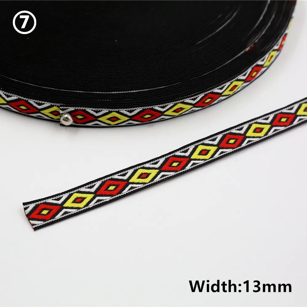 Vibrant Geometric Rhombus Jacquard Ribbon 5 Yards 22 Vibrant Geometric Rhombus Jacquard Ribbon 5 Yards - Image 22