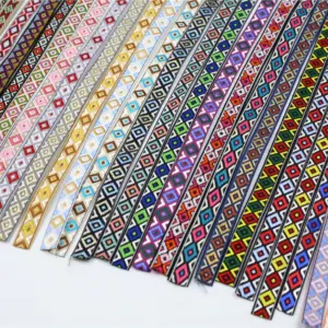 Vibrant Geometric Rhombus Jacquard Ribbon 5 Yards 41 He411afca4d5d45629bf5b98ddb7dc359s
