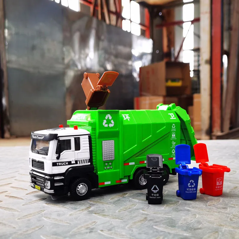 1:50 Scale Vintage Green Garbage Sanitation Truck 6 1:50 Scale Vintage Green Garbage Sanitation Truck - Image 6