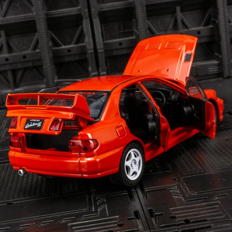 1:32 Scale Yellow Diecast Mitsubishi Lancer Evo III 6 1:32 Scale Yellow Diecast Mitsubishi Lancer Evo III - Image 6