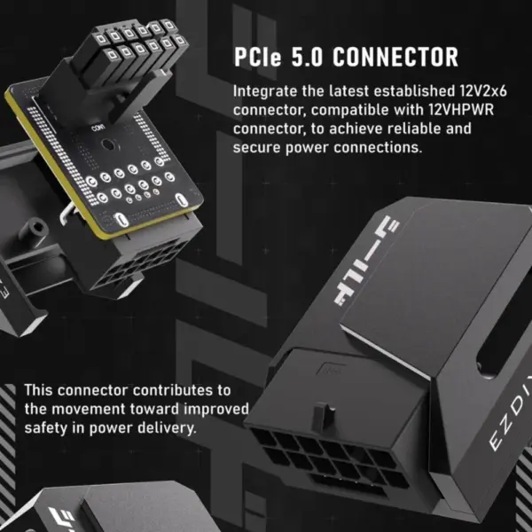 600W PCI-e 5.0 12+4pin Power Adapter for GPUs - Image 3