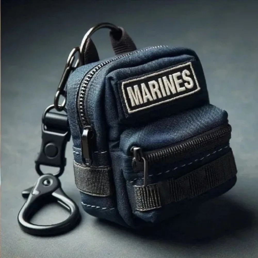 Tactical Mini Backpack Keychain with Patches 10 Tactical Mini Backpack Keychain with Patches - Image 10