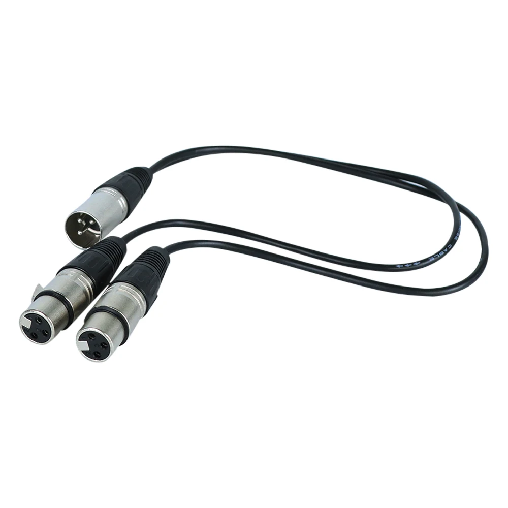 3-Pin XLR Male to 2-Female Splitter Cable 2 3-Pin XLR Male to 2-Female Splitter Cable - Image 2