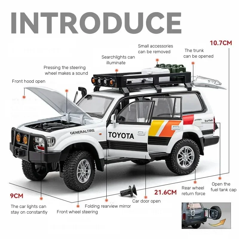 1:24 Diecast Toyota Land Cruiser LC80 Model 6 1:24 Diecast Toyota Land Cruiser LC80 Model - Image 6