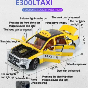 1:24 Scale E300L Taxi Diecast Model Toy 10 S02bd0d6e018e4fc885e2c2c8f86fc55d3