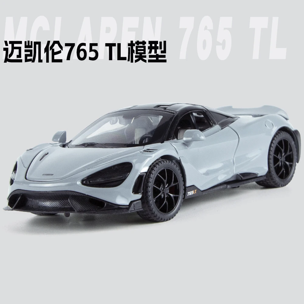 1:32 McLaren 765LT Diecast Model Car Gray 7 1:32 McLaren 765LT Diecast Model Car Gray - Image 7