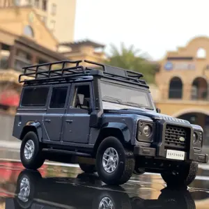 1:32 Orange Land Rover Defender Diecast Model 17 S05dfd64faa164c5dbd5a51f150baadd27