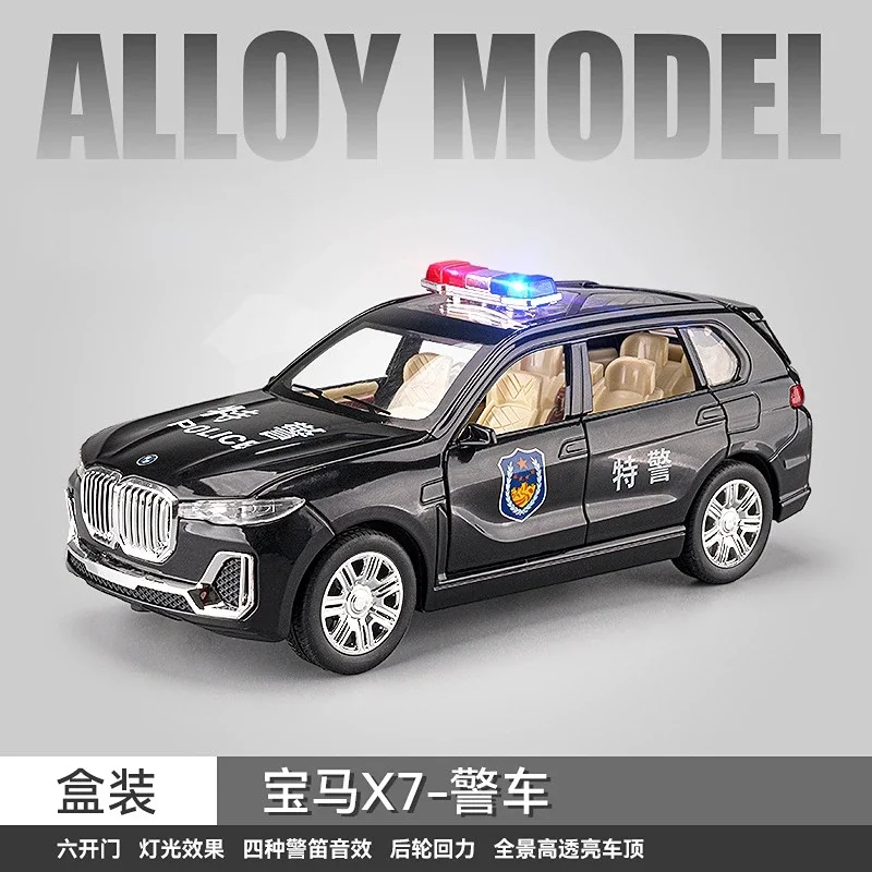 1:24 BMW X7 Police Car Diecast Model 7 1:24 BMW X7 Police Car Diecast Model - Image 7