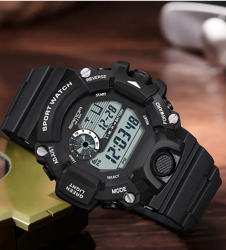 SANDA 326 Digital Sports Watch with LED Display 6 SANDA 326 Digital Sports Watch with LED Display - Image 6