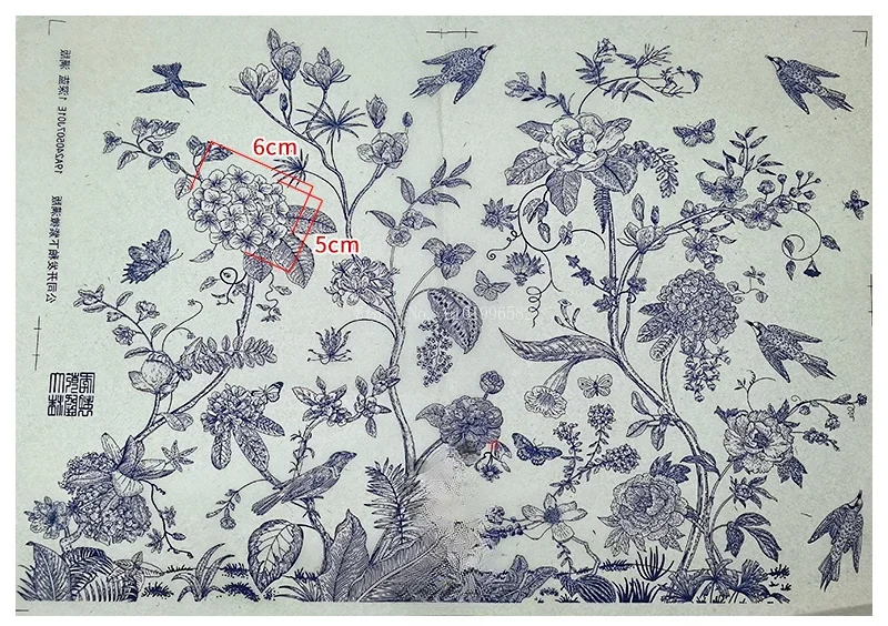 Blue and White Ceramic Underglaze Sticker Set 22 Blue and White Ceramic Underglaze Sticker Set - Image 22