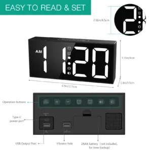 ORIA Vibrating Alarm Clock with 7.5-inch Display 9 S06e3e62ea07b4ed783345025eca3960bw 1