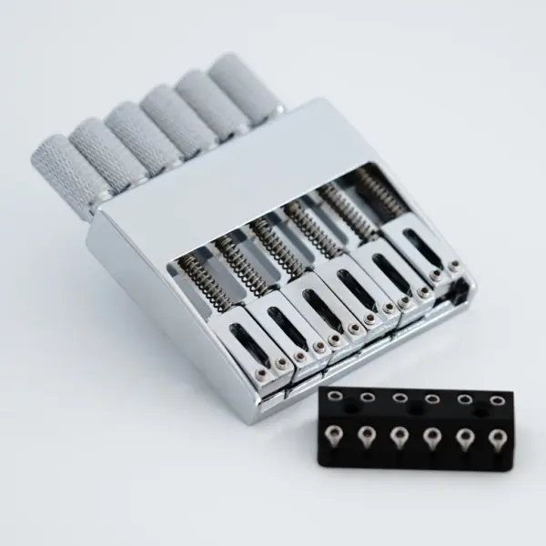 6 String Headless Guitar Bridge Tailpiece Gold - Image 9