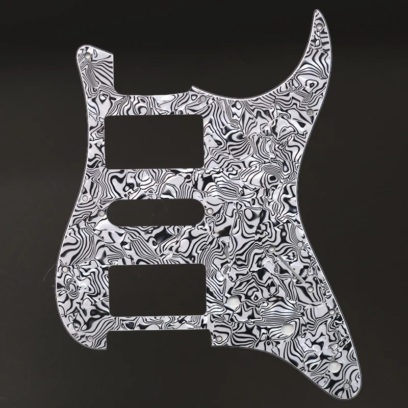 HSH Electric Guitar 3 Ply Pickguard Black White 8 HSH Electric Guitar 3 Ply Pickguard Black White - Image 8