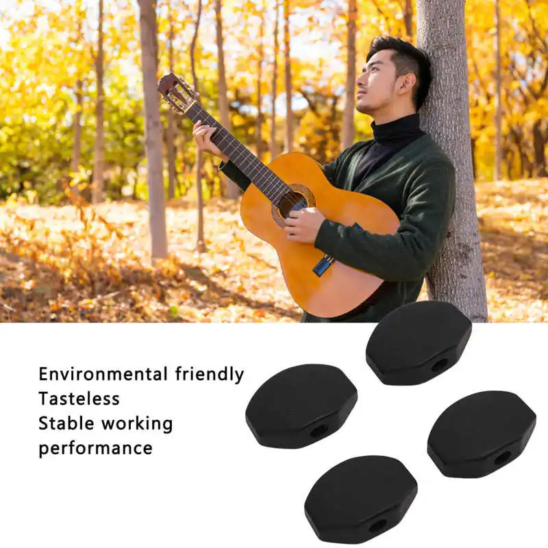 Ebony Guitar Tuning Peg Button Set of 6 2 Ebony Guitar Tuning Peg Button Set of 6 - Image 2