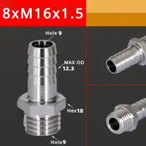 M3 to M16 Metric Hose Barb Fittings 43 S08aae9ac3184436cacee26b24ff33e84Y