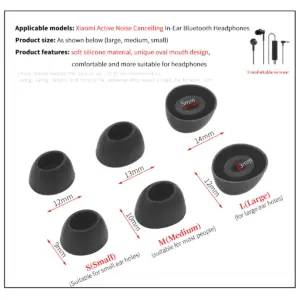 Silicone Ear Tips Set for Bluetooth Earphones 9 S09c04d852c454b1ba2d4faf6909d47bc4