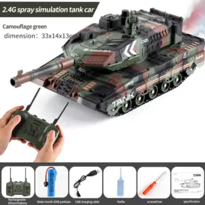 2.4G Remote Control Simulation Tank Model TCS10 16 S09f0be398a4d4664be642149cd073b26Y