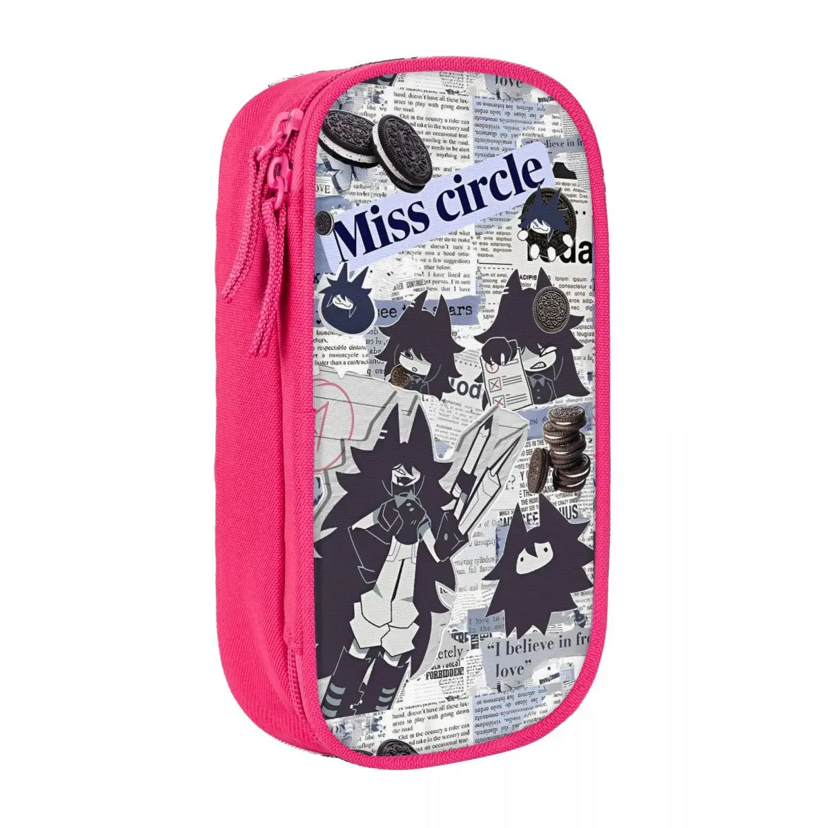 Miss Circle Cartoon Pencil Case in Three Colors 8 Miss Circle Cartoon Pencil Case in Three Colors - Image 8