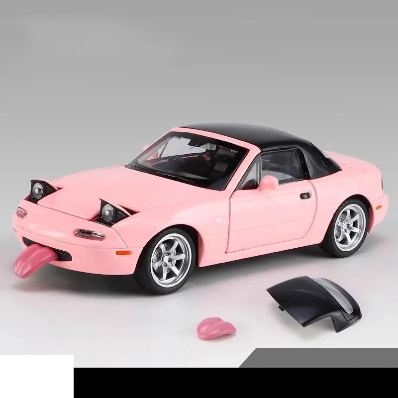 1:32 Mazda MX-5 Diecast Model Pink with LED 8 1:32 Mazda MX-5 Diecast Model Pink with LED - Image 8