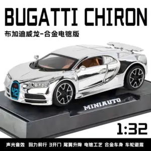 1:32 Scale Bugatti Chiron Alloy Model Car 16 S0c08dfcd7c514f48a22e1c3e4a8a84f92