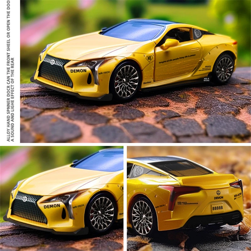 1:32 Scale Red Lexus LC500 Diecast Model 5 1:32 Scale Red Lexus LC500 Diecast Model - Image 5