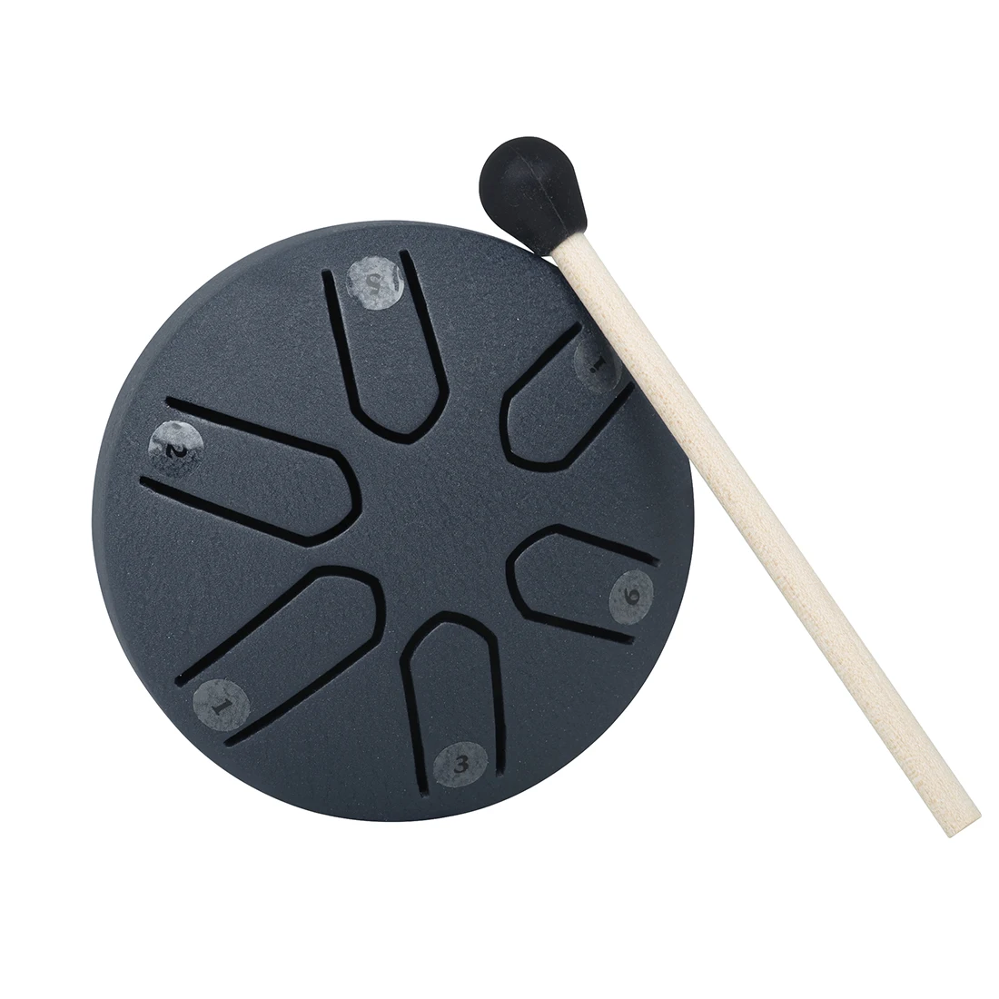 6-Tone Mini Steel Tongue Drum with Mallets 2 6-Tone Mini Steel Tongue Drum with Mallets - Image 2