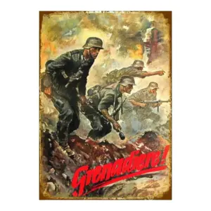 Vintage World War II Metal Sign 20x30 CM