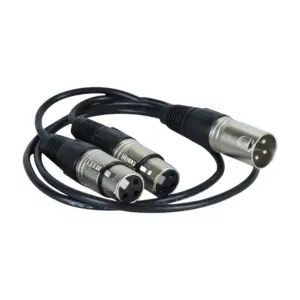 3-Pin XLR Male to 2-Female Splitter Cable 8 S0ebfc27dda464e2b83ab443e14e77524U