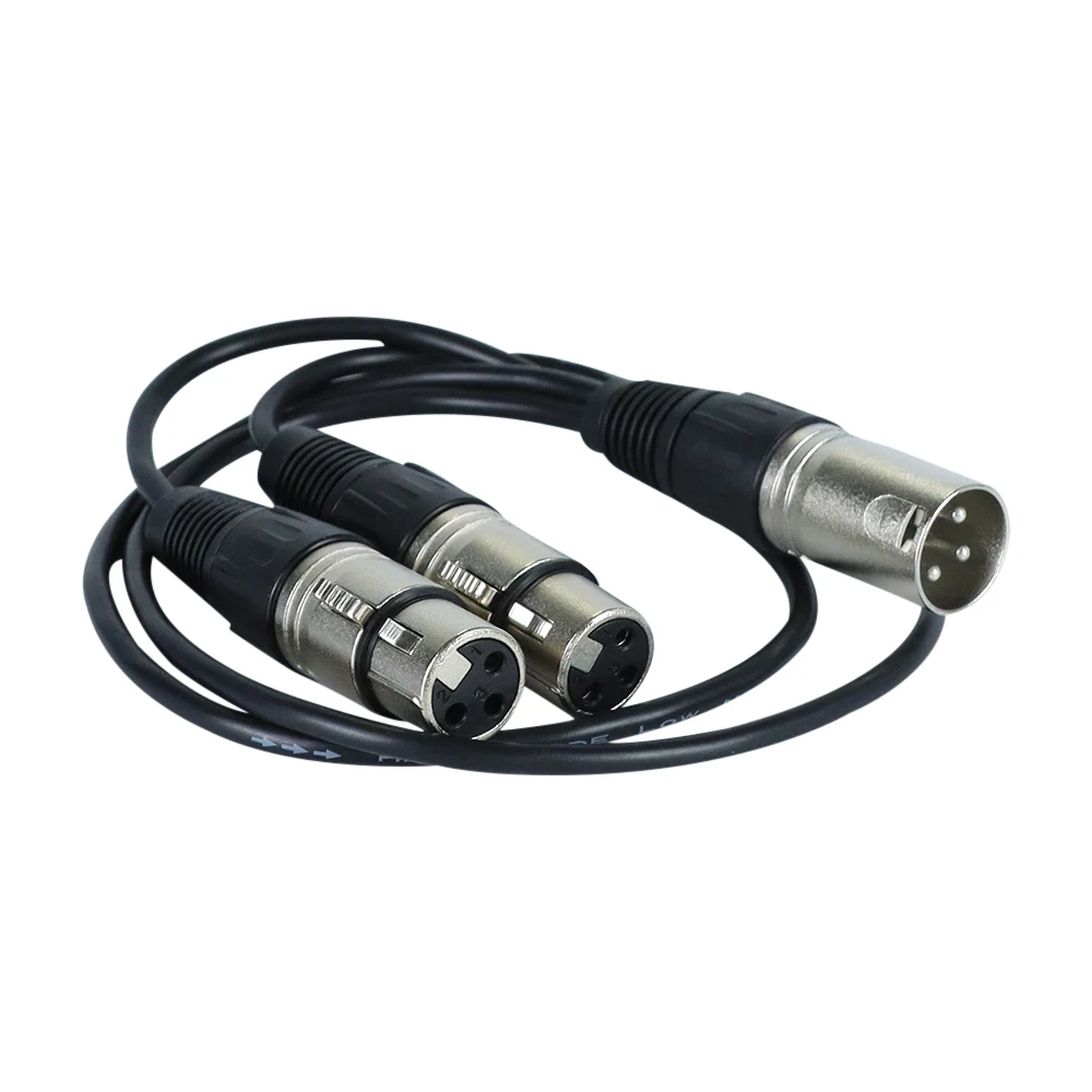 3-Pin XLR Male to 2-Female Splitter Cable 4 3-Pin XLR Male to 2-Female Splitter Cable - Image 4