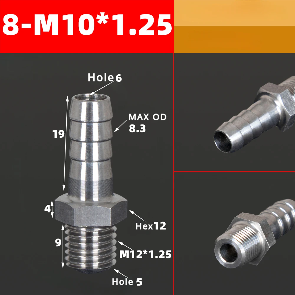 M3 to M16 Metric Hose Barb Fittings 17 M3 to M16 Metric Hose Barb Fittings - Image 17
