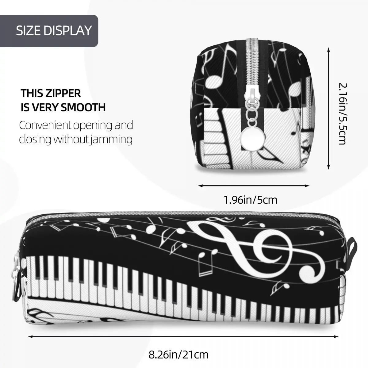 Piano Keyboard Design Pencil Case for Musicians 4 Piano Keyboard Design Pencil Case for Musicians - Image 4