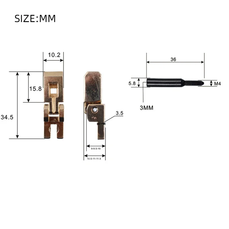Electric Guitar Tremolo Bridge Saddles Set of 6 2 Electric Guitar Tremolo Bridge Saddles Set of 6 - Image 2