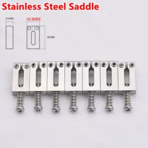 Premium Electric Guitar Bridge with Saddles 47 S0f3f88a14e5946819b748d8eee964a0f4