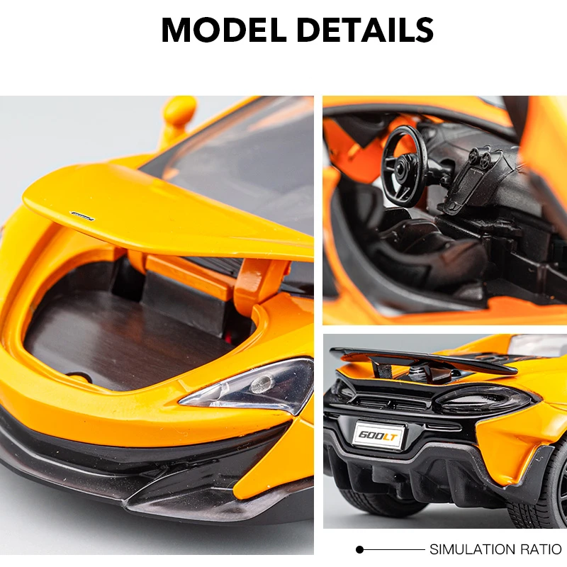 1:32 McLaren 600LT Diecast Model Car Orange 6 1:32 McLaren 600LT Diecast Model Car Orange - Image 6