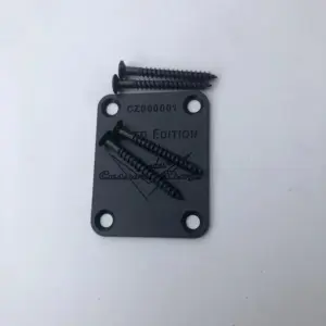Black Electric Guitar Limited Edition Neck Plate