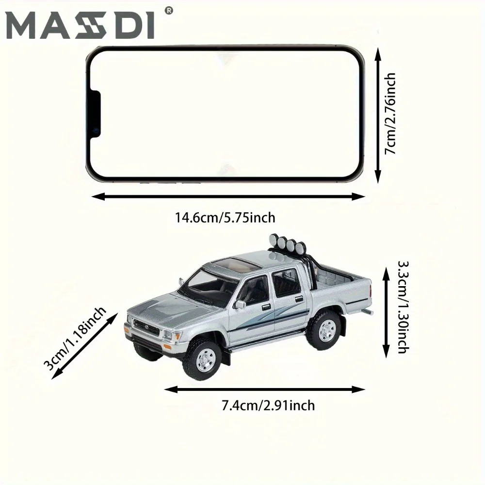 1:64 Scale Alloy Off-Road Pickup Truck Model 2 1:64 Scale Alloy Off-Road Pickup Truck Model - Image 2