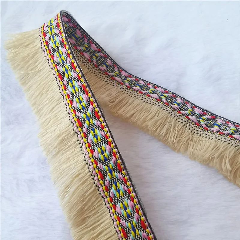 Colorful Jacquard Lace Ribbon 4.3cm x 2 Yards 17 Colorful Jacquard Lace Ribbon 4.3cm x 2 Yards - Image 17